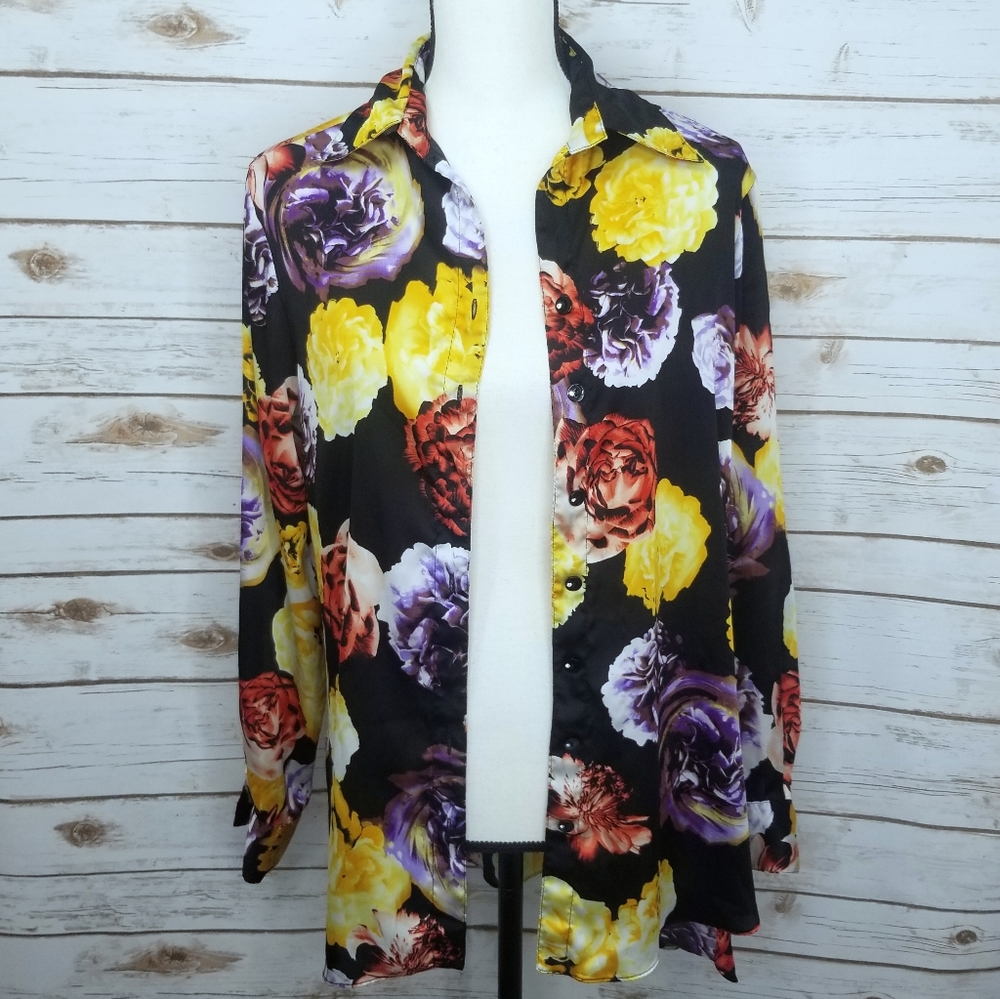 Mishca Floral Blouse Size Small